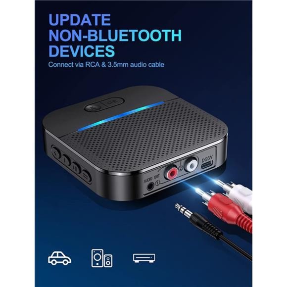 Bluetooth Receiver for Home Stereo/Speakers, Wireless Audio Adapter - Picture 3 of 7